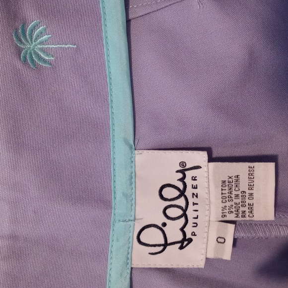 🆕️ 🌴VTG/RARE Lilly Pulitzer🌴 - Purple/Blue Stretch Cropped Pant - Picture 3 of 11